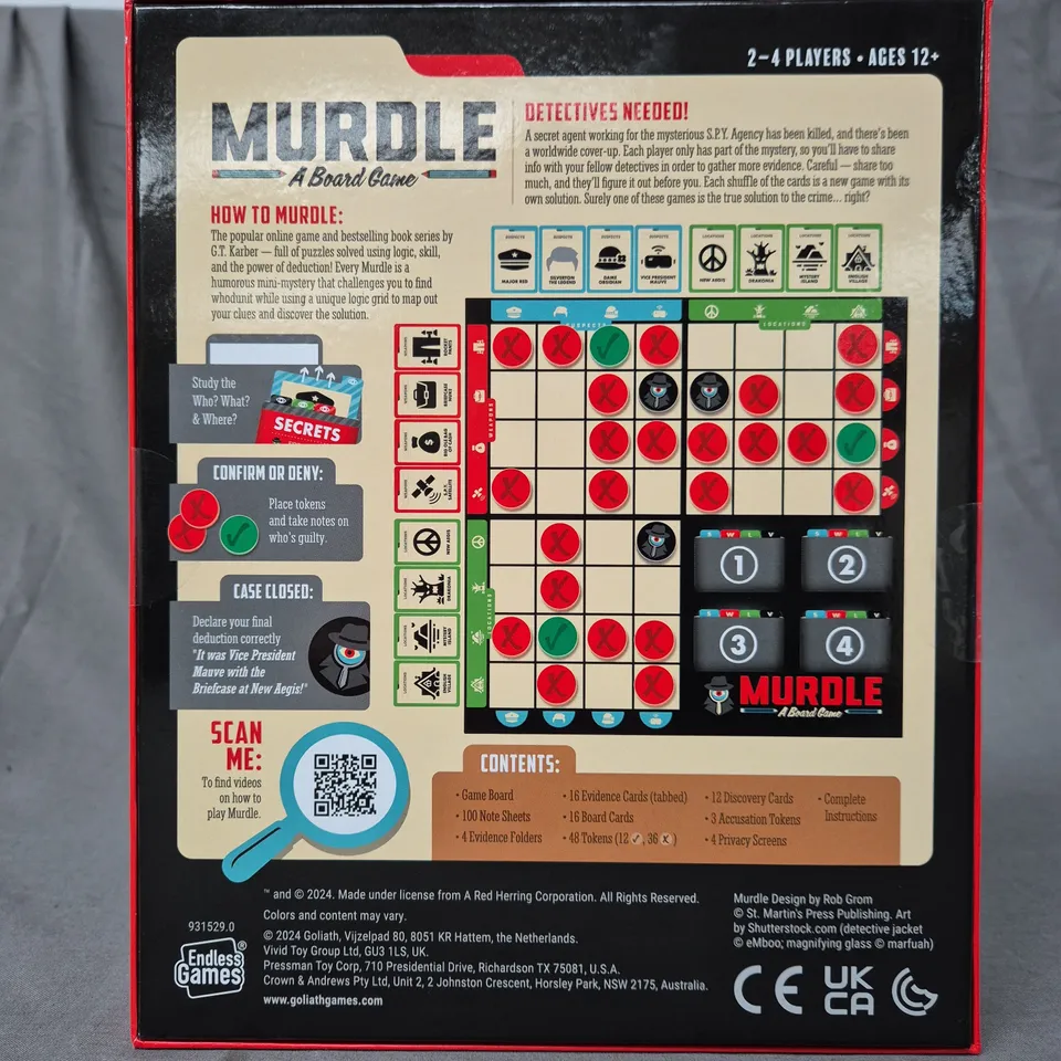 MURDLE BOARD GAME