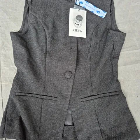 CIDER WOMEN'S SUIT VEST IN BLACK SIZE XS