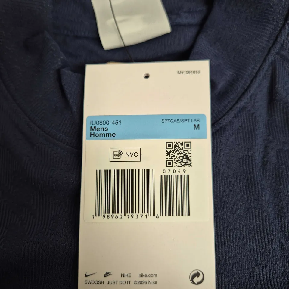 NIKE AERO-FIT MEN’S NAVY SHORT-SLEEVE TOP