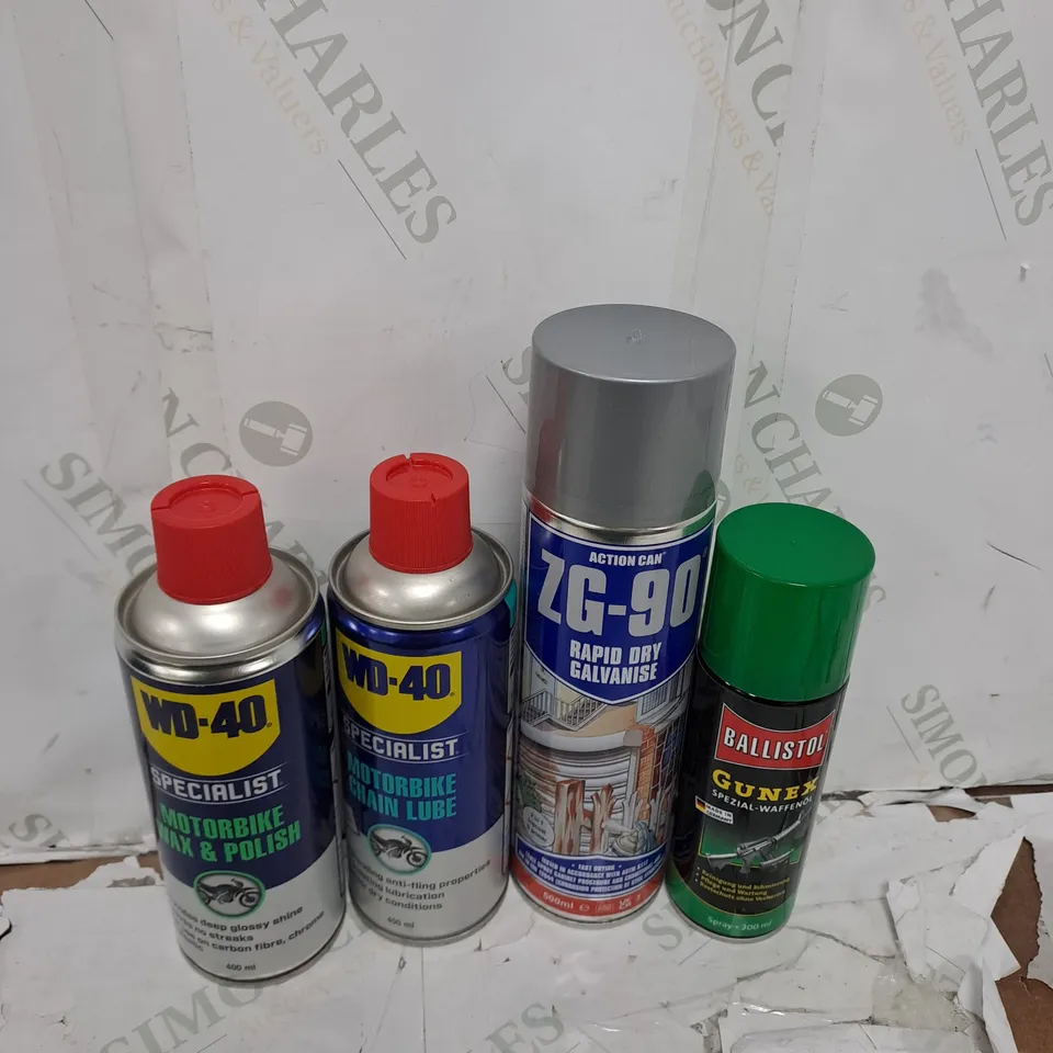 ASSORTED AEROSOLS TO INCLUDE WD-40 , ZG-90 , BALLISTOL ,  ETC - COLLECTION ONLY 