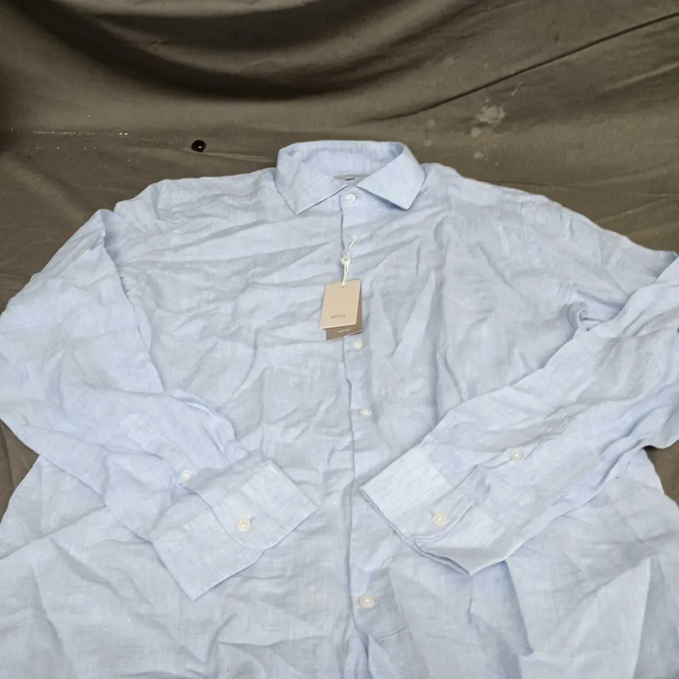 MOSS LINEN SHIRT – LIGHT BLUE, UK XL – 100% LINEN