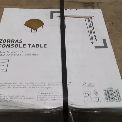 PALLET CONTAINING A LARGE QUANTITY OF BRAND NEW ZORRAS CONSOLE TABLES
