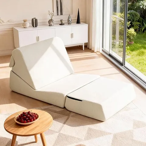 BOXED LANKOU SOFA BED - VELVET BEIGE (1 BOX)