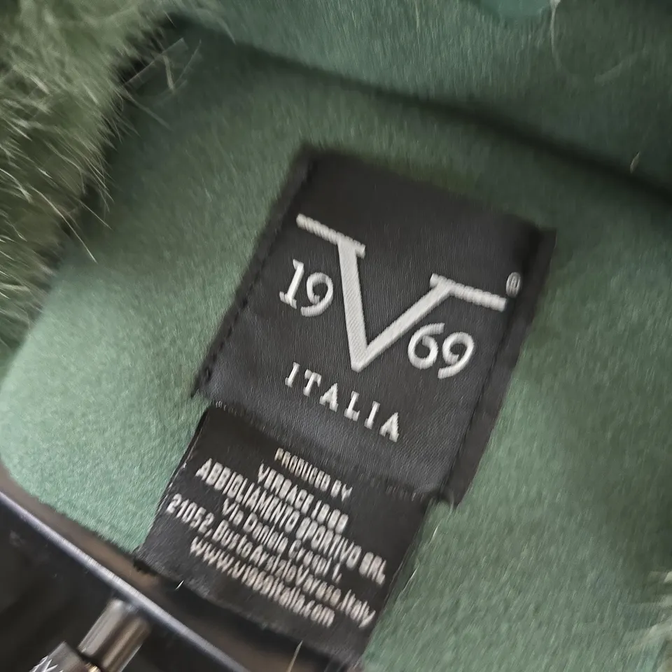 19V69 ITALIA GIACCA MEDIA CON PELLO JACKET IN VERDE - 3XL