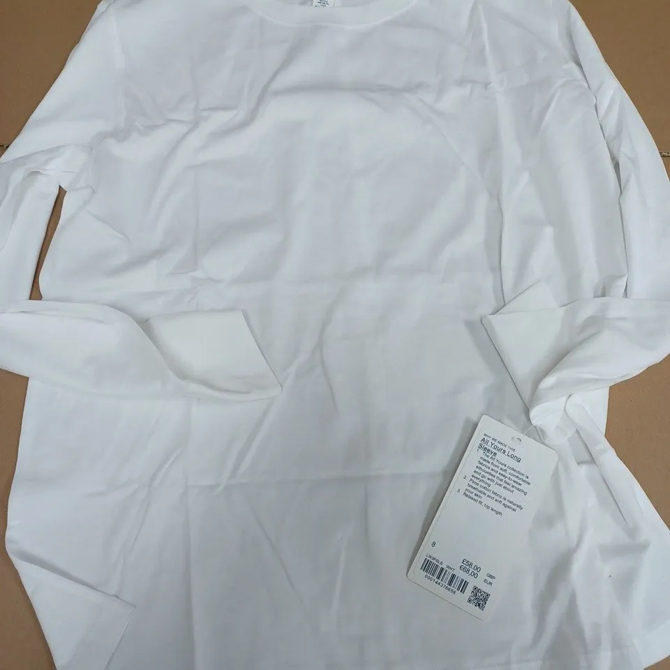 LULULEMON ALL YOURS LONG SLEEVE IN SIZE 8