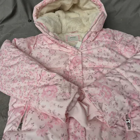 HOLLISTER PINK FLORAL PUFFER JACKET, WOMEN'S – SIZE SMALL