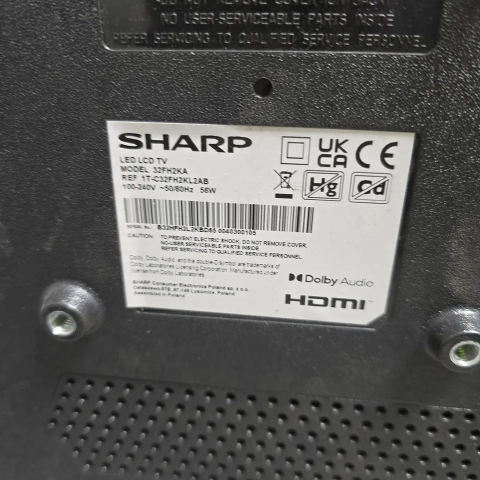 SHARP LED LCD TV – 32-INCH, MODEL 32FHD2KA