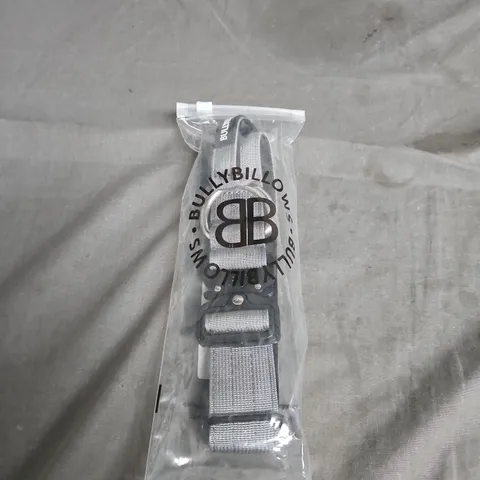 BULLY BILLOWS 4CM COMBAT DOG COLLAR - METAL GREY V2.0, XS
