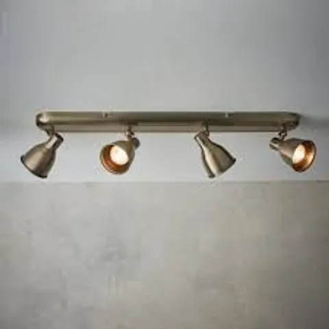BRAND NEW BOXED HOMES DIRECT 365 CARMEN 4 LIGHT ANTIQUE BRASS CEILING SPOTLIGHT