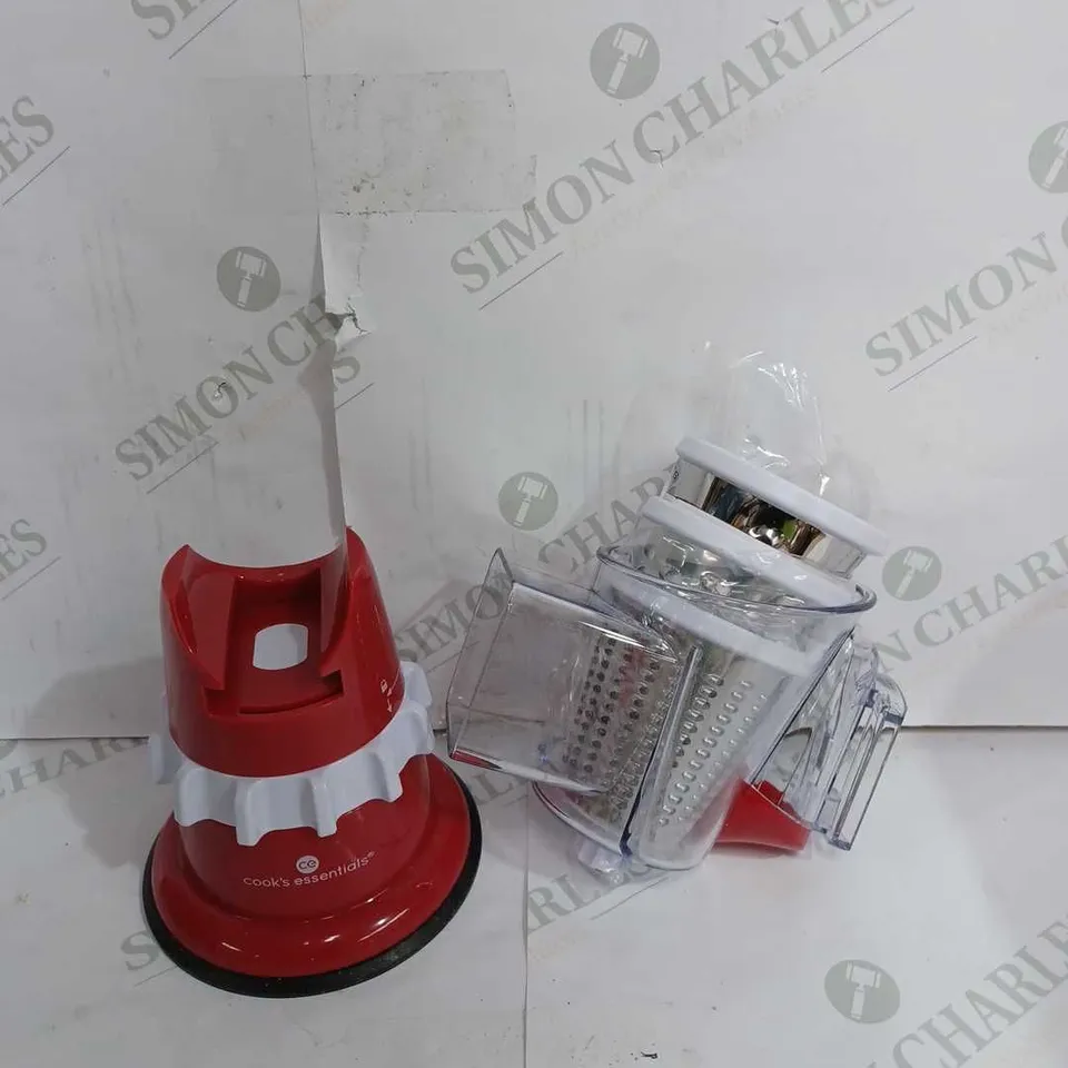 COOK'S ESSENTIALS GRATER & SLICER - RED