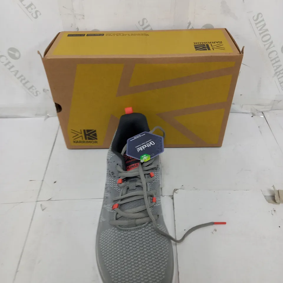 BOXED PAIR OF KARRIMOR DUMA 6 LD00 GREY/CORAL SIZE 9