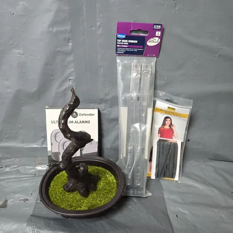 APPROXIMATELY 10 ASSORTED ITEMS TO INCLUDE - DEFENDER ULTRA THIN ALARMS ,  WICKES TOP HUNG WINDOW ETC