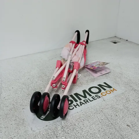BABY BORN STROLLER WITH BAG PINK