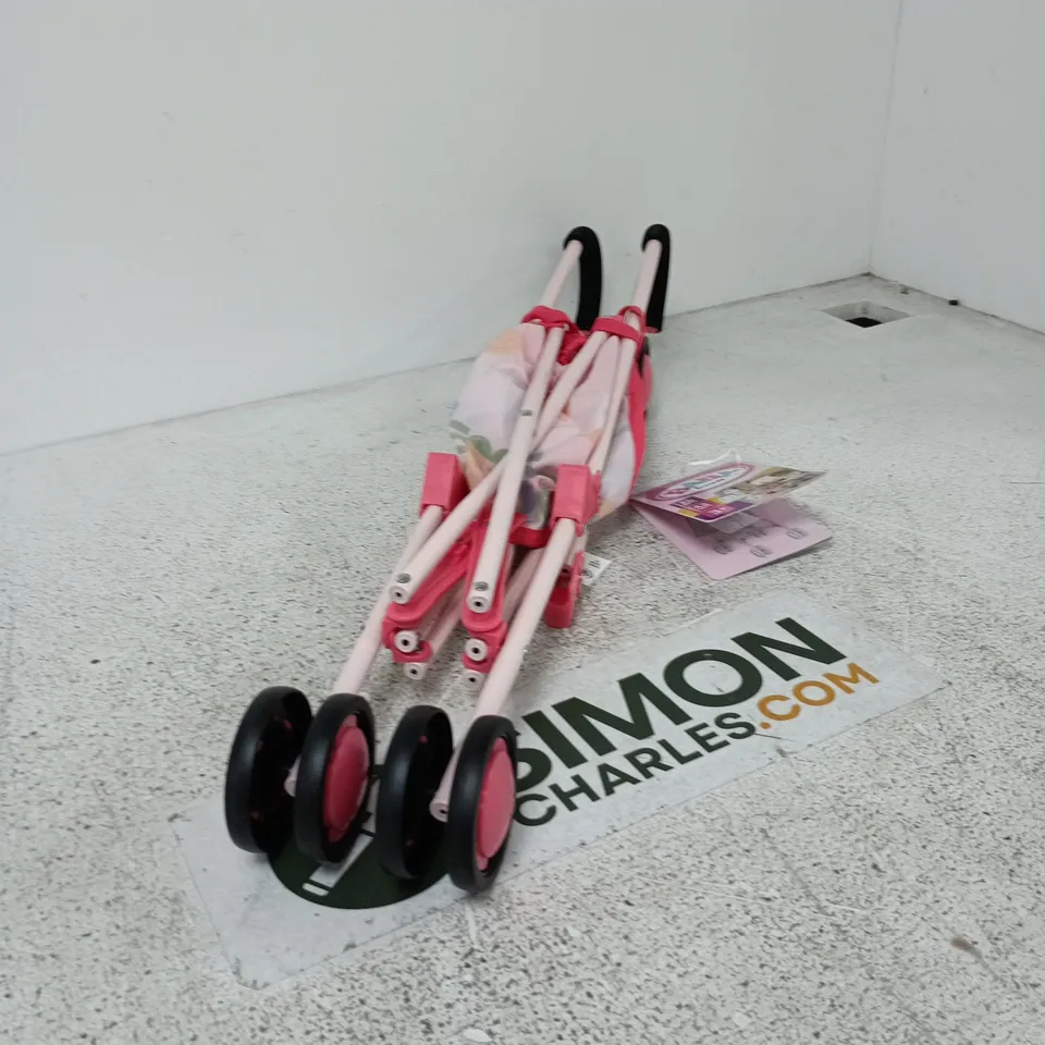 BABY BORN STROLLER WITH BAG PINK