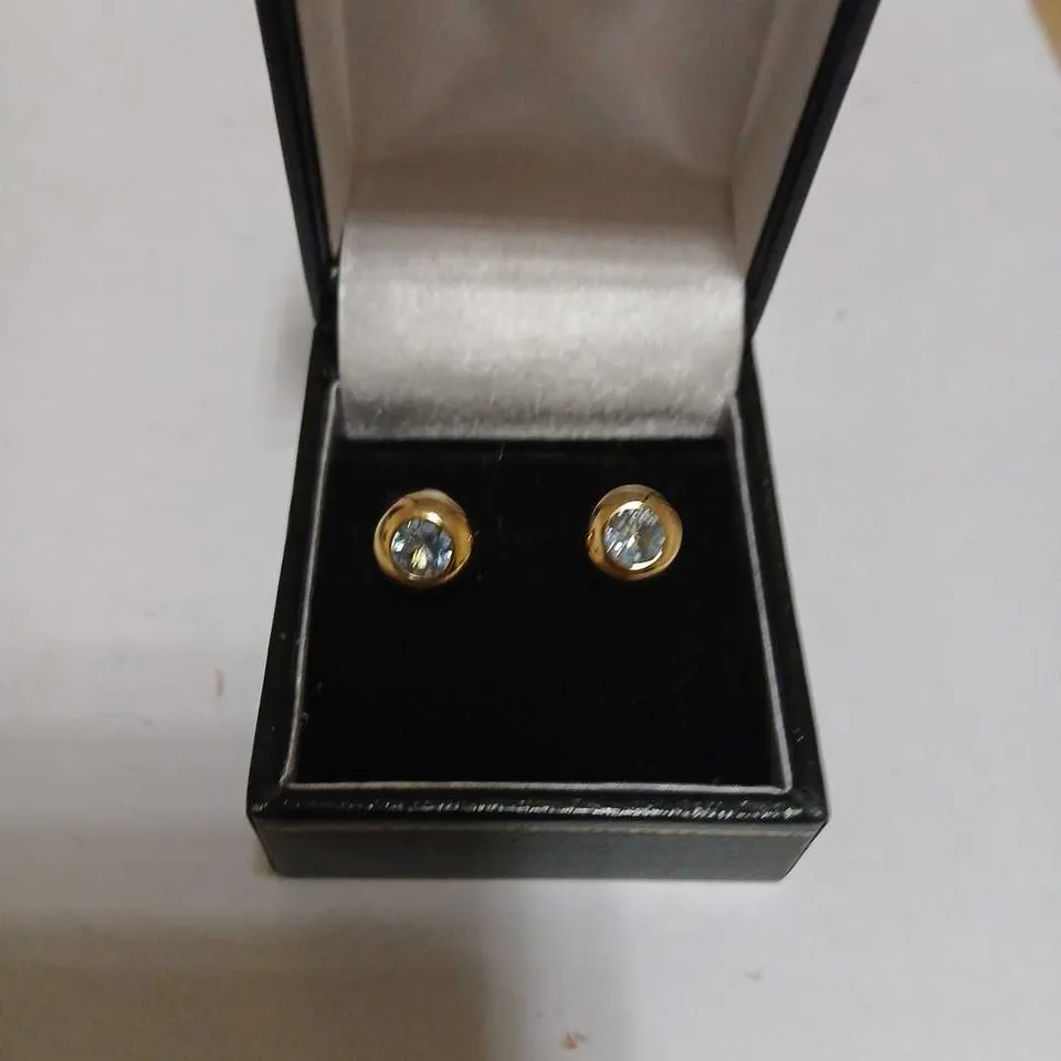 DIAMONIQUE 1CT TW BIRTHSTONE STUD EARRINGS STERLING SILVER 