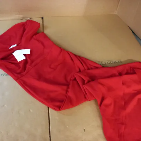 QUIZ RED MAXI DRESS - UK 12