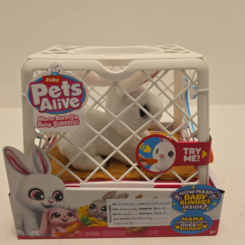PETS ALIVE MAMA BUNNY & BABY SURPRISE CAGE PLAYSET – ZURU PETS ALIVE