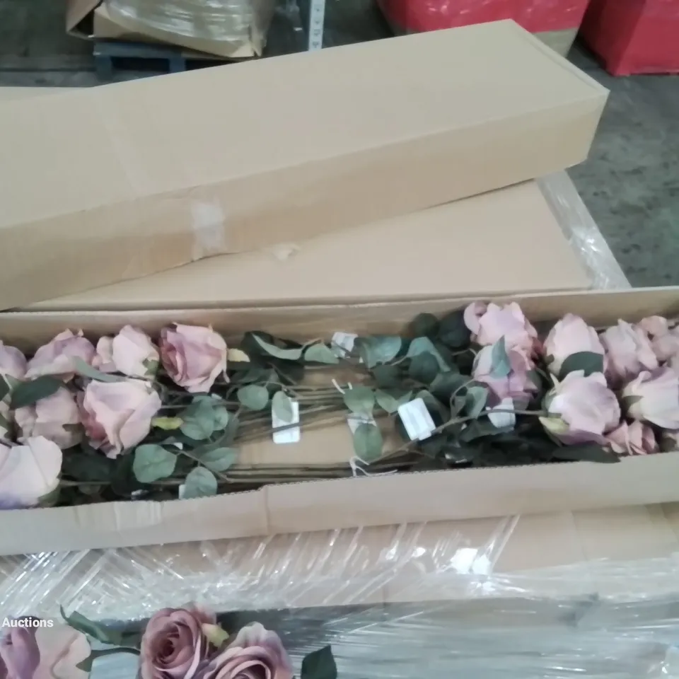 PALLET CONTAINING APPROXIMATELY 55 BOXES OF FAUX SINGLE STEM ROSES