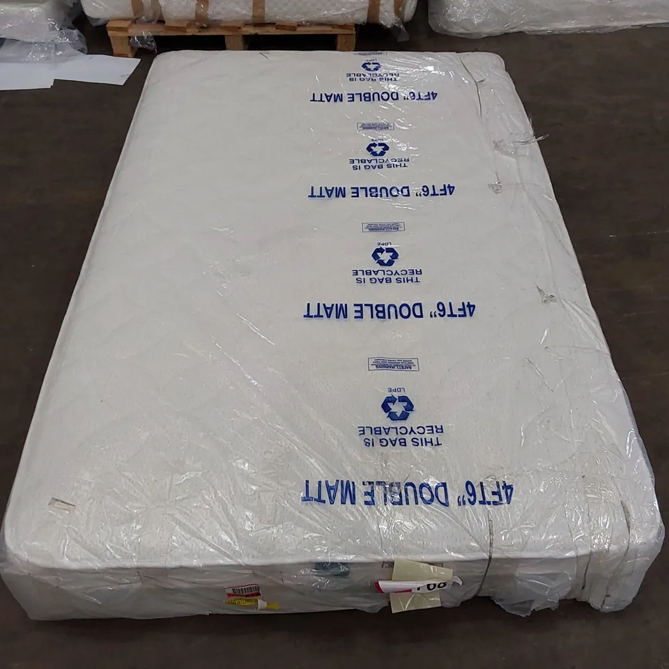 QUALITY BAGGED MEMORY WOOL POCKET SPRUNG HYBRID 2000 FIRM SMALL DOUBLE SIZED MATTRESS 