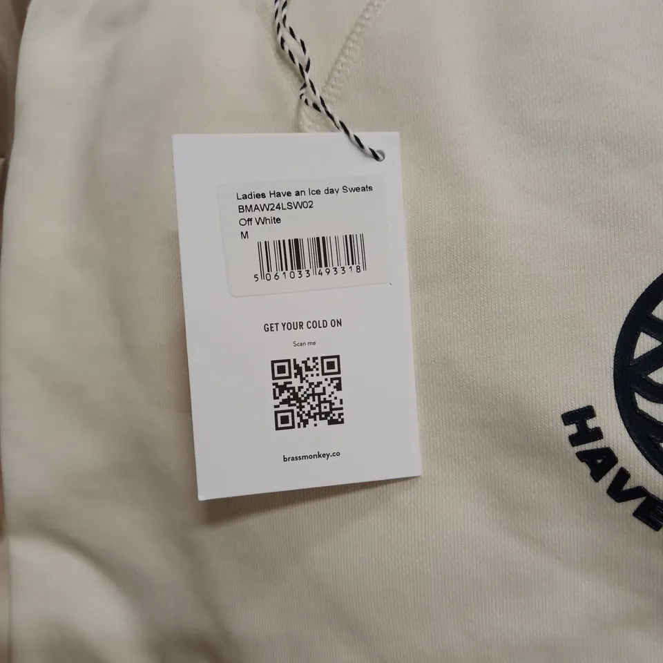 BRAND NEW BRASS MONKEY LADIES SWEATS - APPROXIMATELY 15X - OFF WHITE - // BMAW24LSW02 // SIZE: M