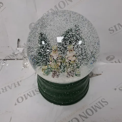 BOXED SANTA EXPRESS CHRISTMAS CHARACTER MUSICAL WATER SPINNER