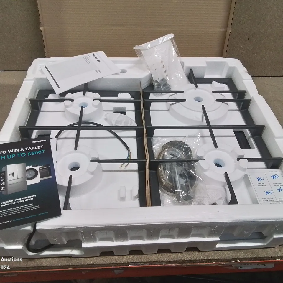 BOXED HISENSE 4 BURNER GAS HOB