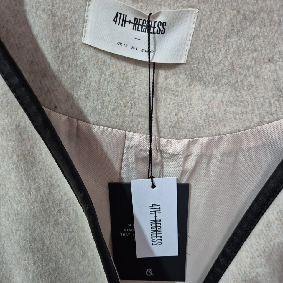 4TH-RECKLESS HARIETTE JACKET – CREAM, UK 12