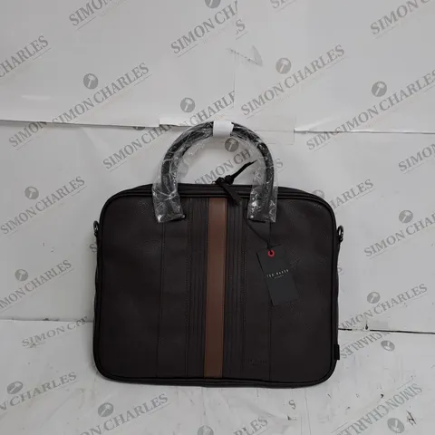 TED BAKER STRIPED DOCUMENT BAG 