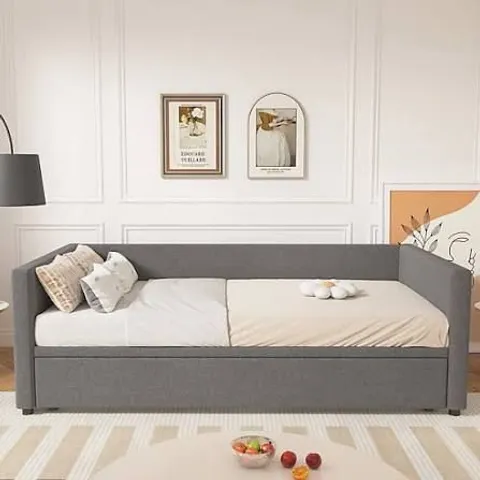 BOXED 3FT SINGLE BED WITH A PULL-OUT BED LINEN (2 BOXES)