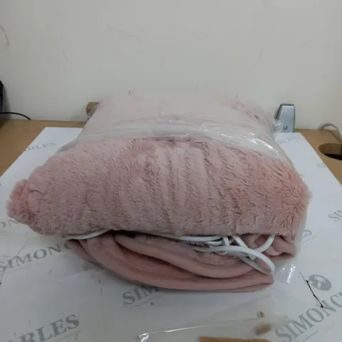 COZEE HOME VELVETSOFT HEATED THROW IN PINK