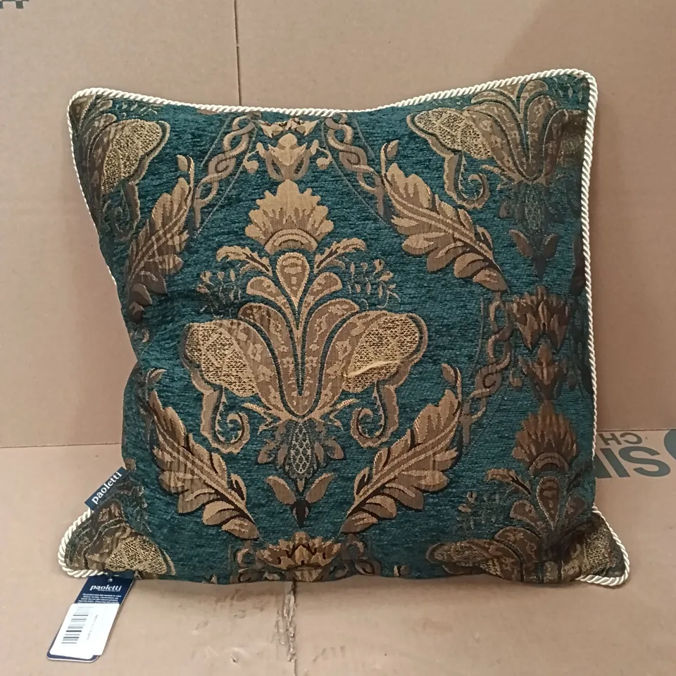 PAOLETTI SHIRAZ FEATHER CUSHIONS, 45X45CM (SET OF 2) - EMERALD 