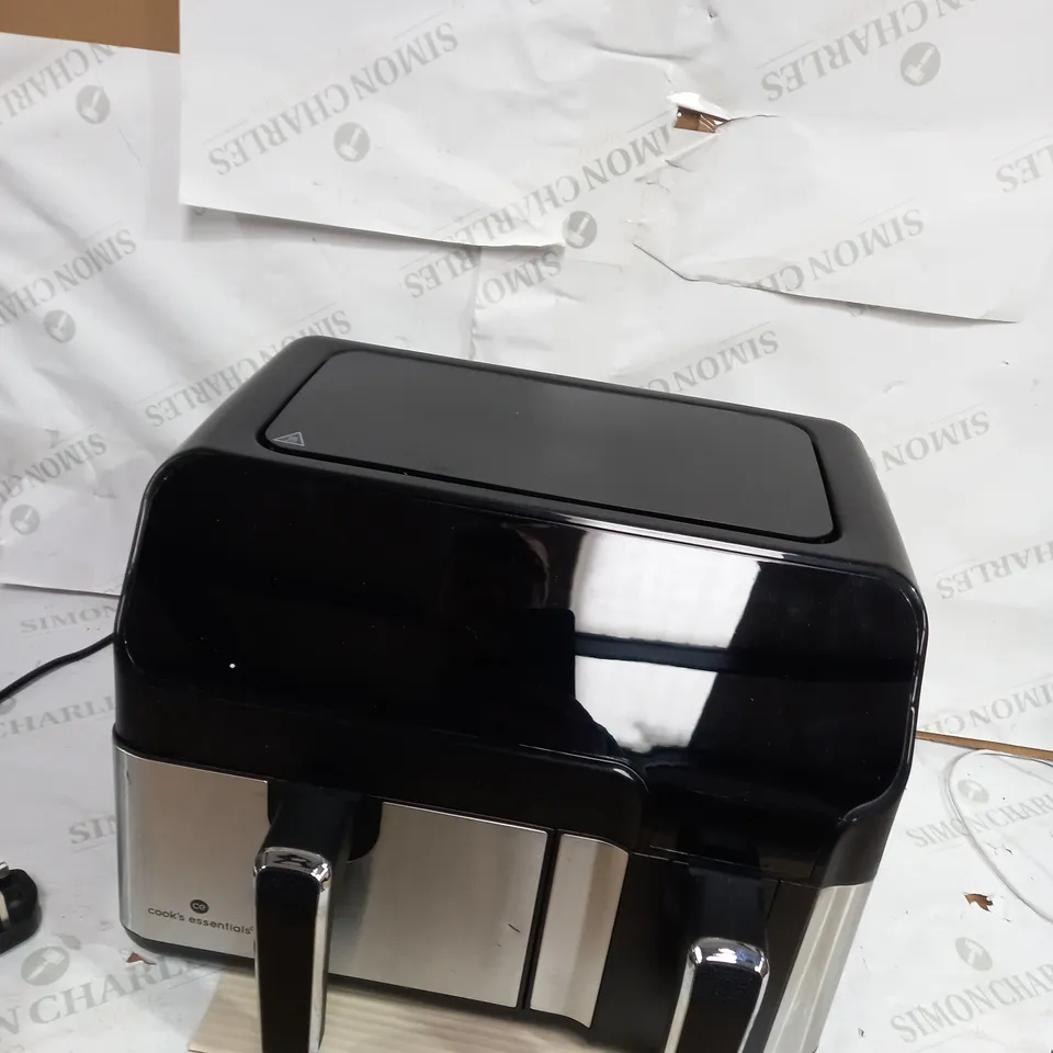 COOK'S ESSENTIALS 7.7L DUAL AIR FRYER, BLACK