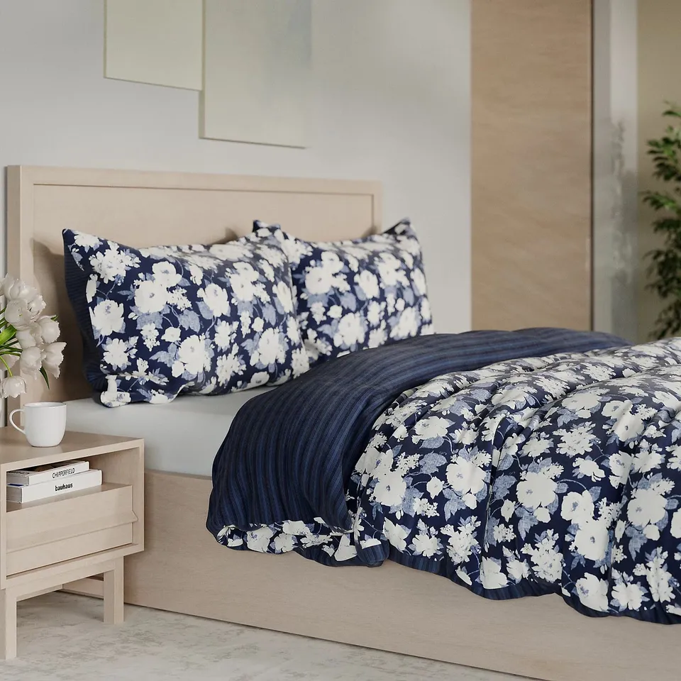 COZEE HOME VELVETSOFT FLORAL 4 PIECE DUVET SET