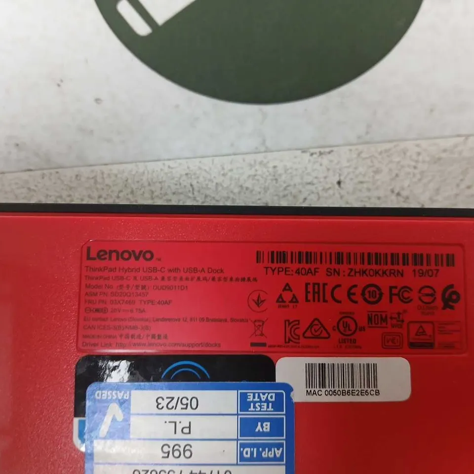 LENOVO THINKPAD HYBRID USB-C WITH USB-A DOCKING STATION