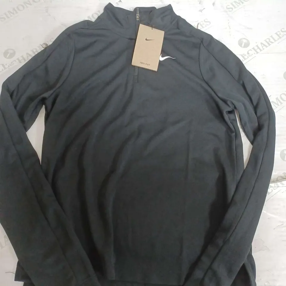 NIKE DRI FIT ZIP UP JACKET IN BLACK - KIDS LARGE