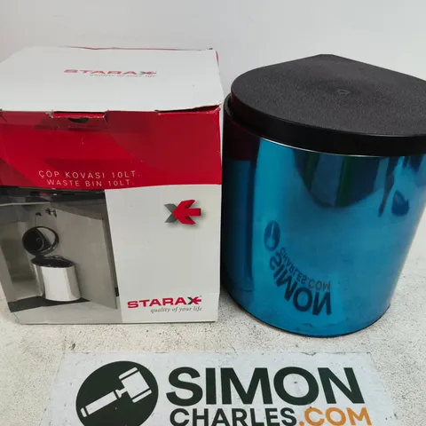 STARAX 10L WASTE BIN β BLUE WITH BLACK LID