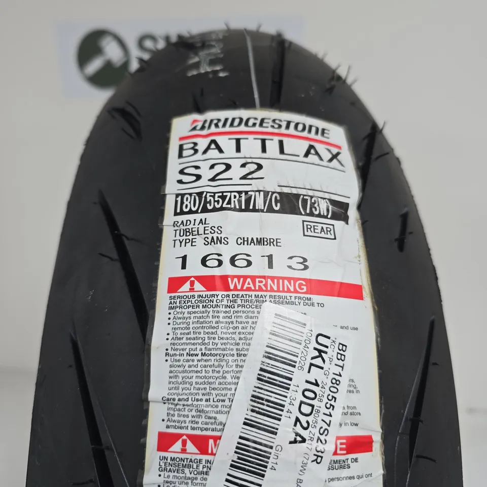 BRIDGESTONE BATTLAX S22 REAR TYRE UNBOXED