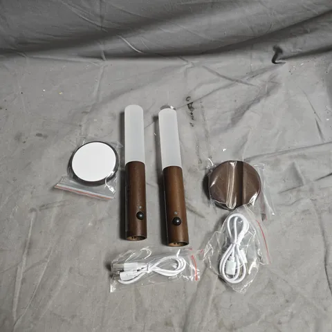 SMART SENSOR LIGHT - 2-PACK (WOODEN BASE, WHITE DIFFUSER)