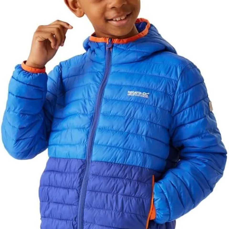 REGATTA BOYS' HILLPACK II PACKABLE HOODED PADDED JACKET SIZE 11-12 YEAR