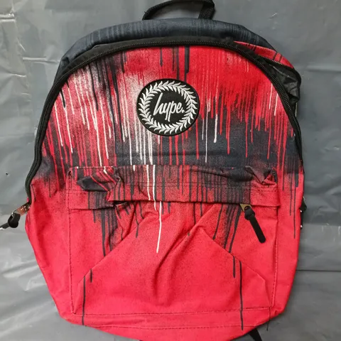 HYPE PAINT DRIP BACKPACK IN RED/BLACK/WHITE