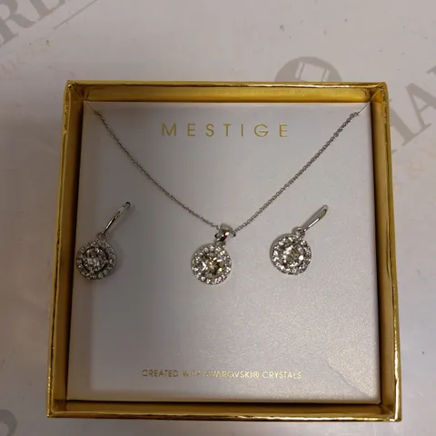 MESTIGE SWAROVSKI CRYSTAL SILVER NECKLACE