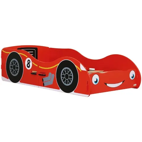 BOXED RACING CAR TODDLER BED 