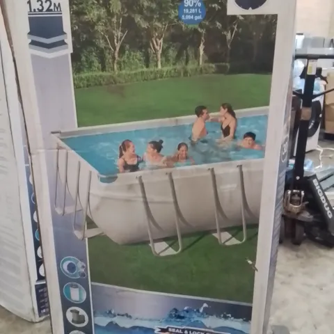 BOXED BESTWAY POWER STEEL 6.40MX2.74M SWIMMING POOL 2 BOXES 21X9"
