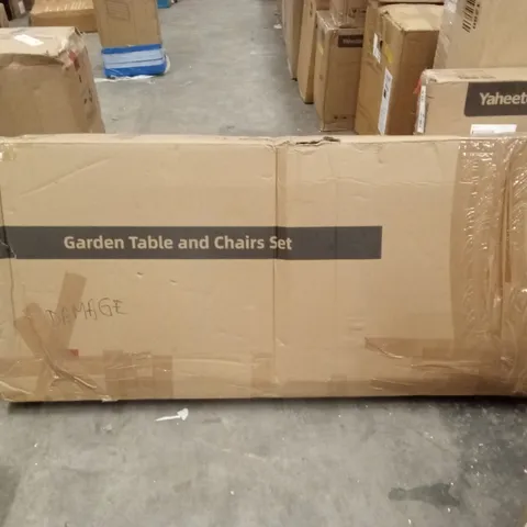BOXED GARDEN TABLE AND CHAIRS SET (1 BOX)