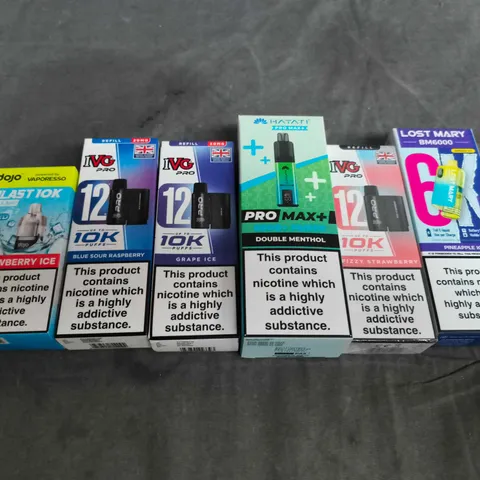 APPROXIMATELY 15 ASSORTED E-CIGARETTE AND VAPE PRODUCTS TO INCLUDE IVG, LOST MARY, DOJO ETC