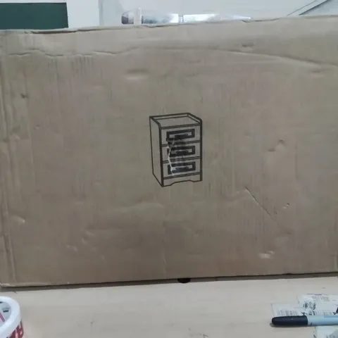 BOXED 3 DRAW NIGHT TABLE 