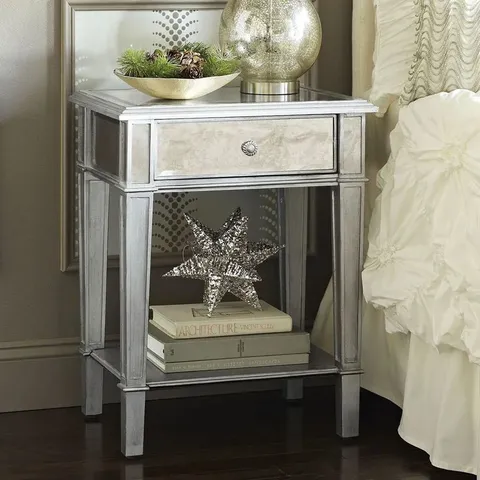 BOXED CORNETTE MANUFACTURED WOOD 1 DRAWER BEDSIDE TABLE (1 BOX)