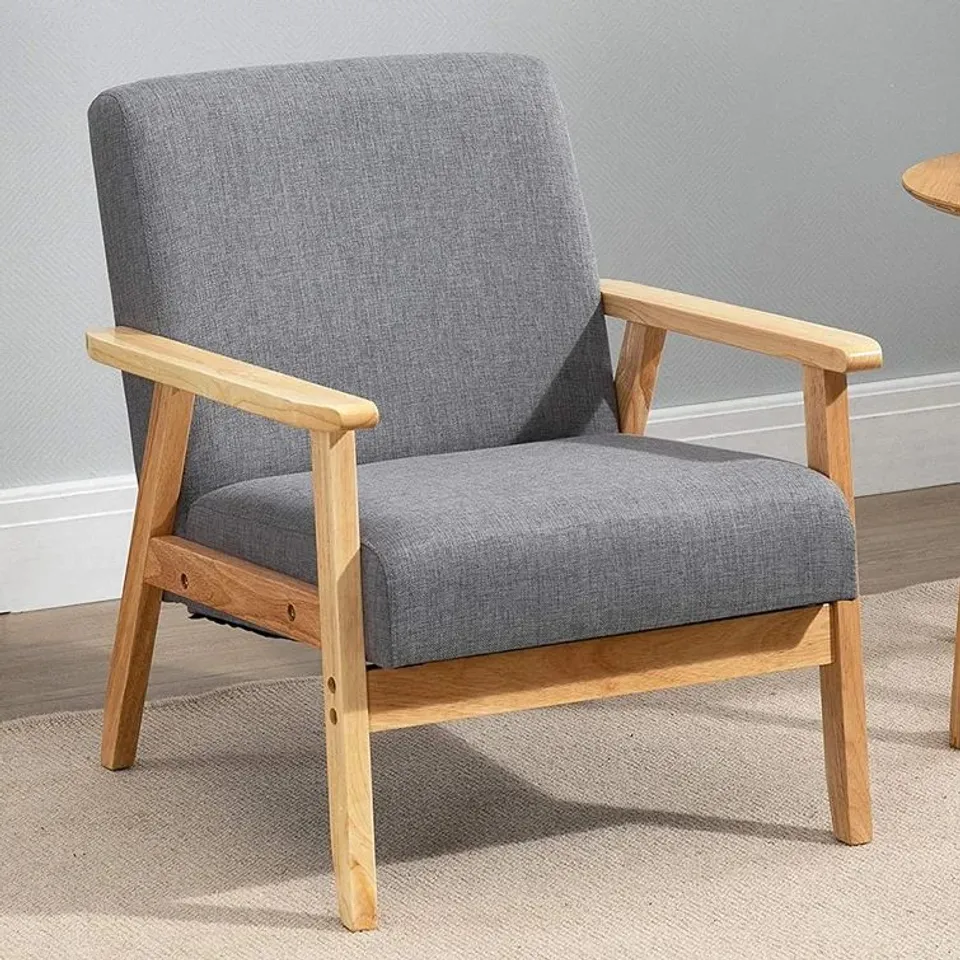 BOXED WATTON ARMCHAIR IN GREY 