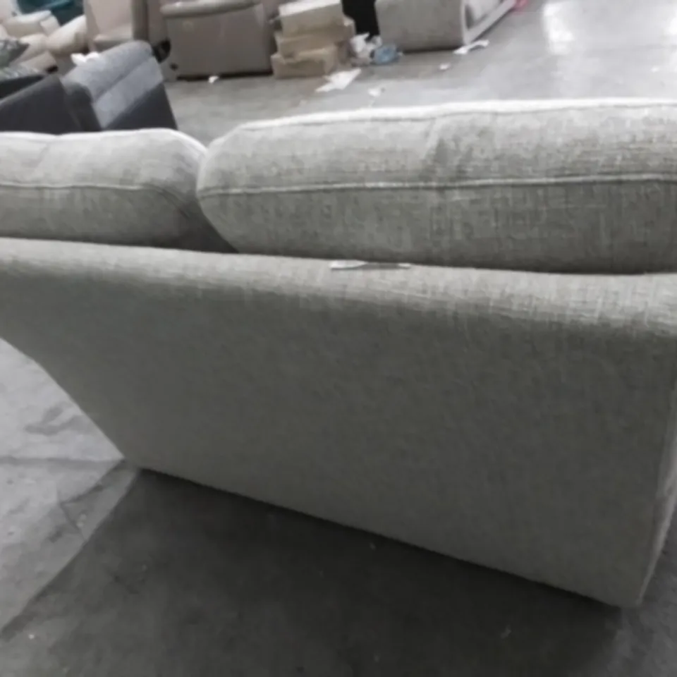 DESIGNER G PLAN MADE SEATTLE AROLA SAND FABRIC TWO SEATER SOFA