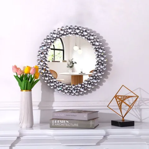 BOXED FREELON CRYSTAL FRAMED WALL ACCENT MIRROR